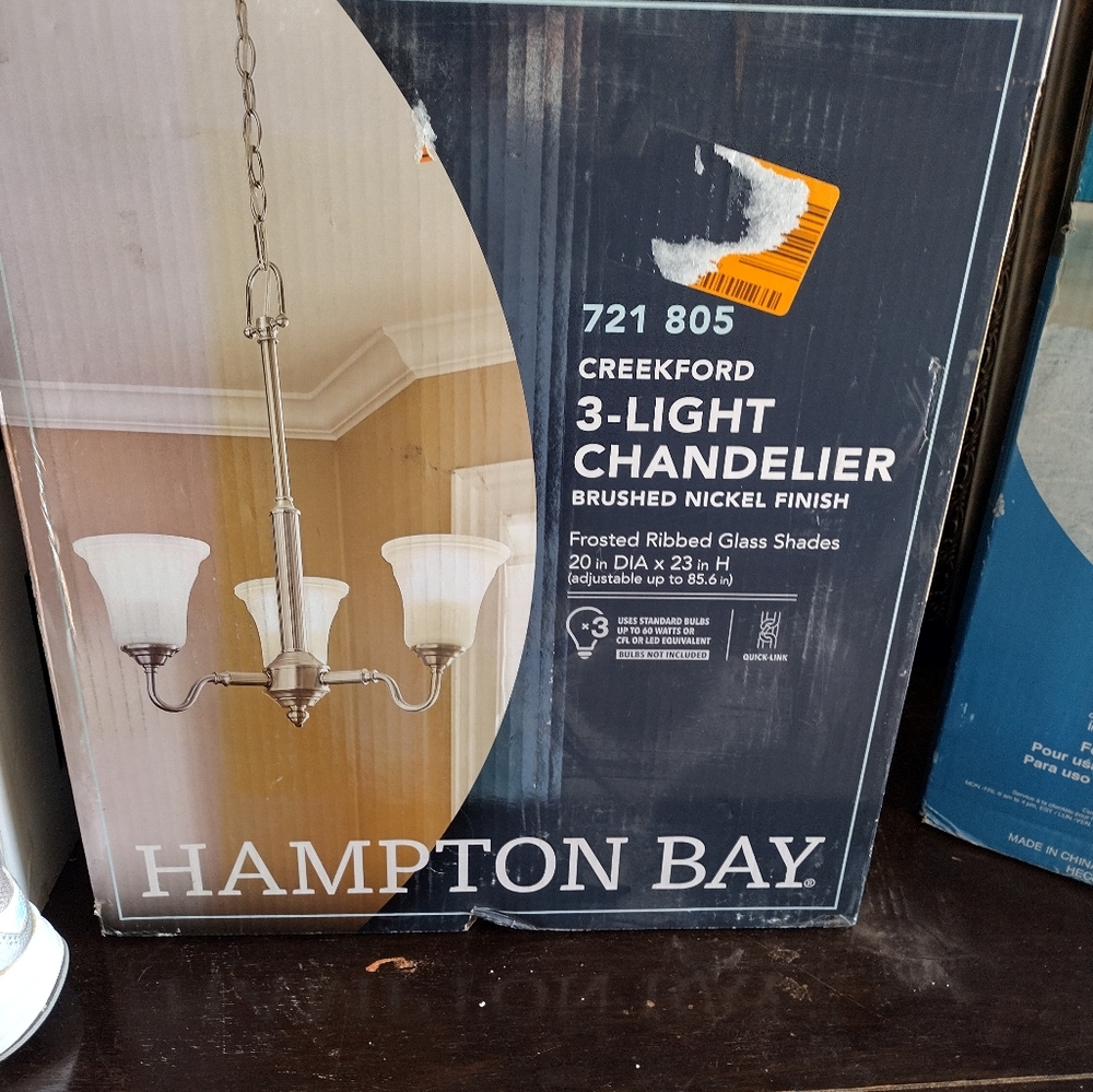 Hampton Bay three light chandelier